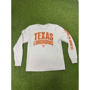 Longhorn Apparel Texas Longhorns Long‎ Sleeve T-Shirt Gray Mens Large Hook Em UT